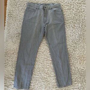 Ermenegildo Zegna Light Gray Men’s Pants/Jeans Cotton Linen
